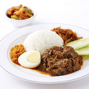 👍 nasi lemak- beef rendang